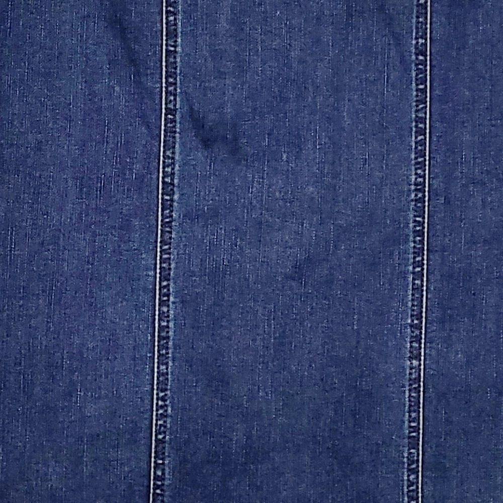 New York & Company, Zip-Back Denim Midi Pencil Skirt, Size 2 - Picture 5 of 6